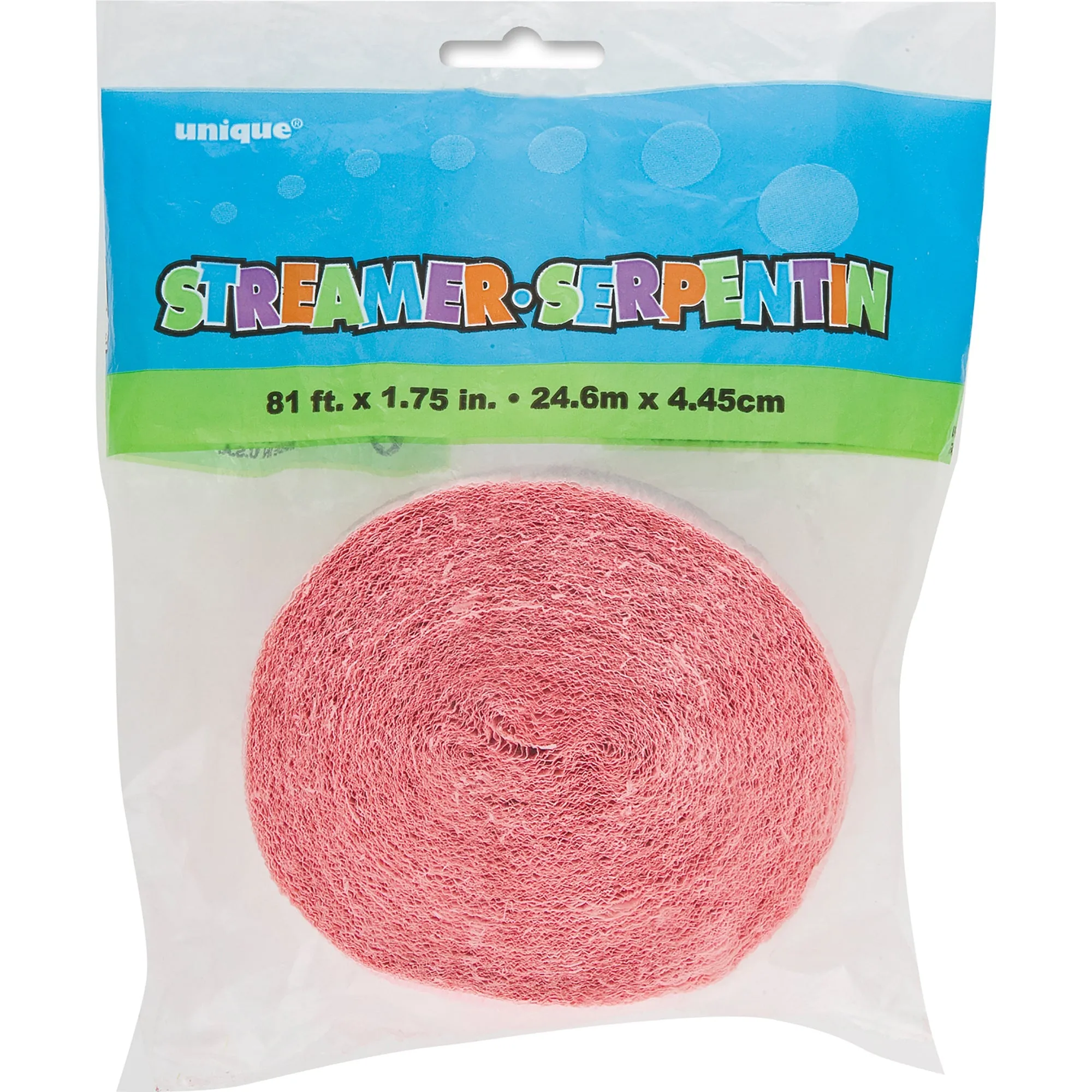 Crepe Streamer Pastel Pink 81ft x1.75in