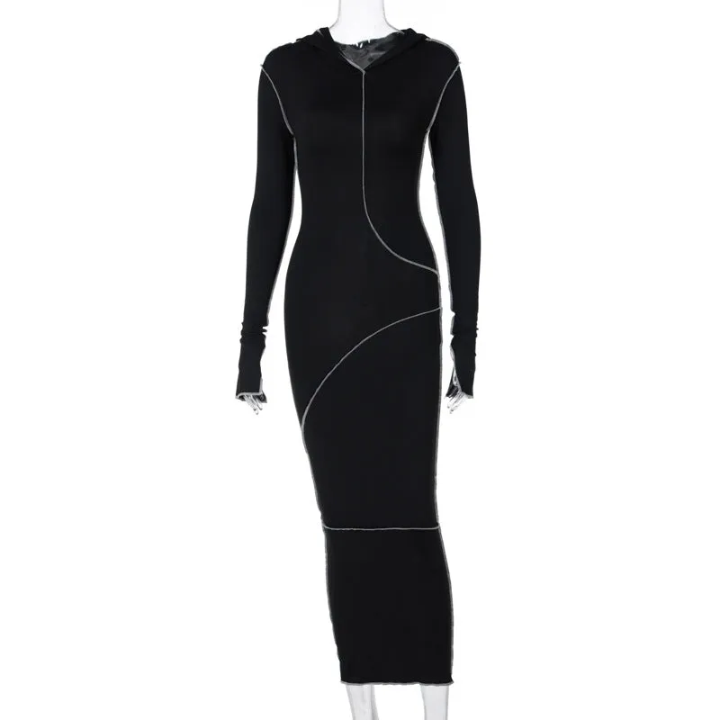 Cross-Border Long-Sleeve Hooded Dress