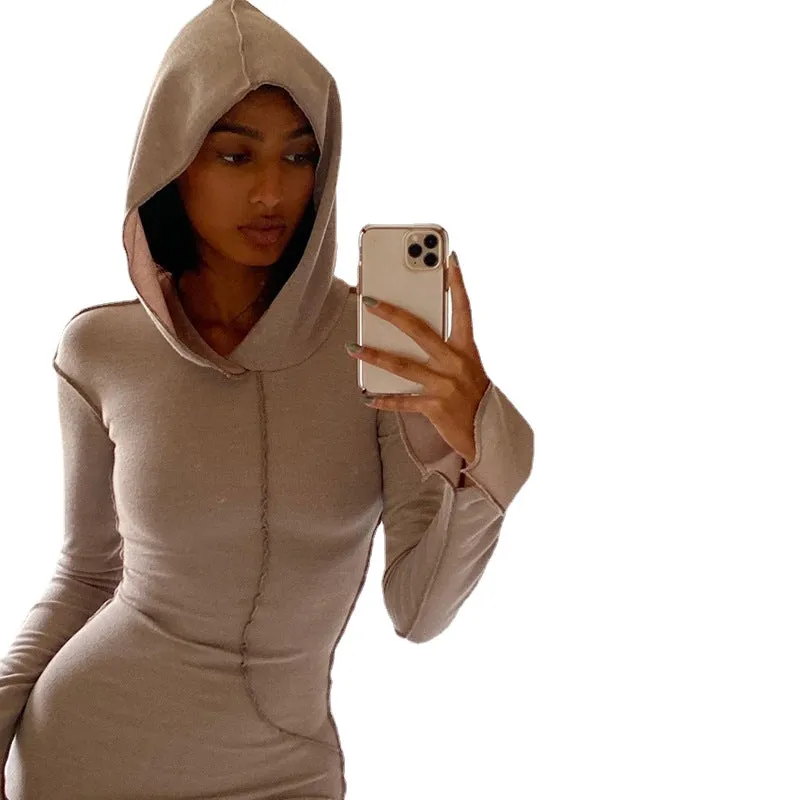 Cross-Border Long-Sleeve Hooded Dress