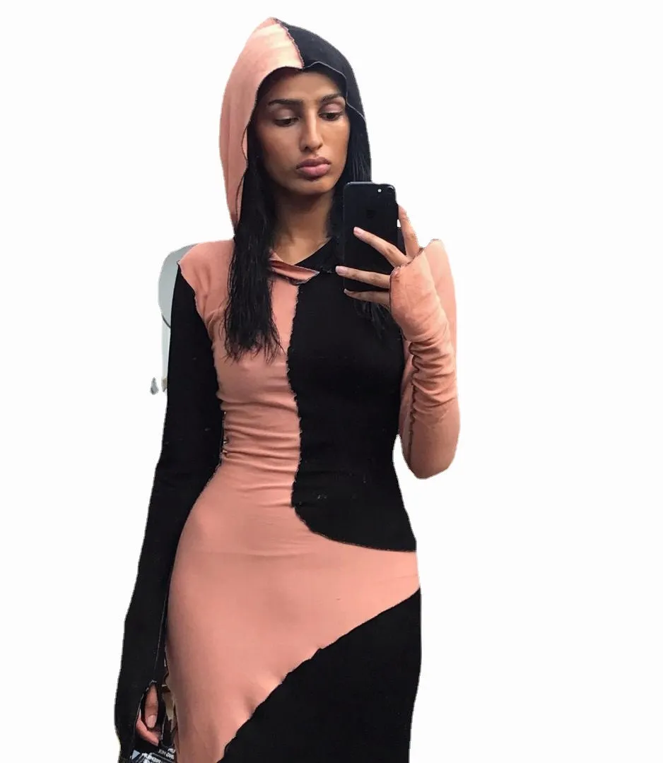 Cross-Border Long-Sleeve Hooded Dress