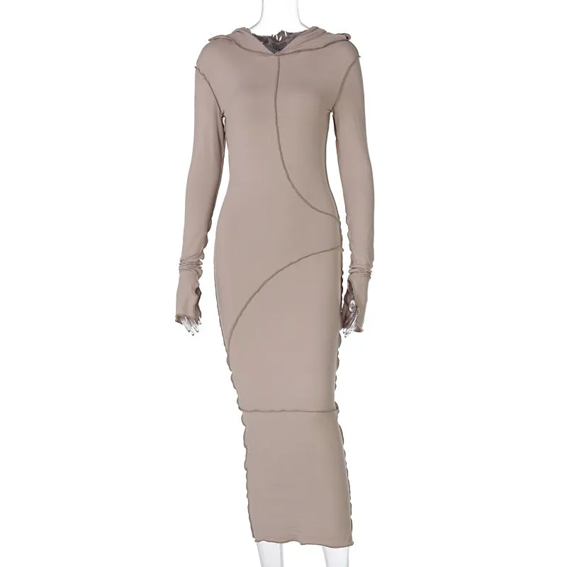 Cross-Border Long-Sleeve Hooded Dress