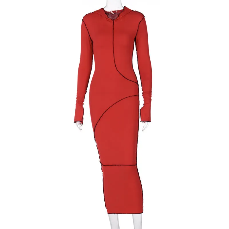 Cross-Border Long-Sleeve Hooded Dress
