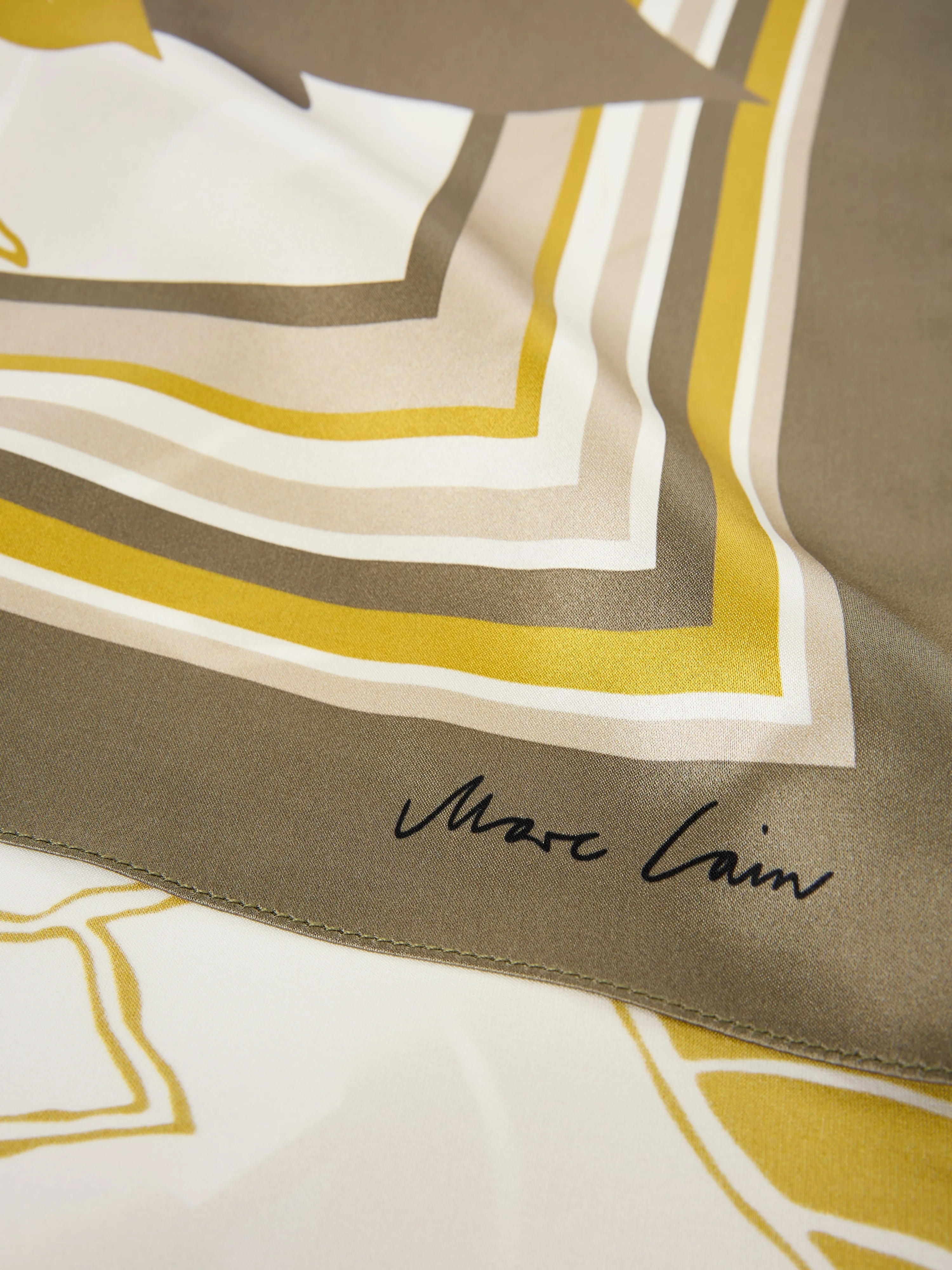 Deep Pearl Noble Print Silk Scarf