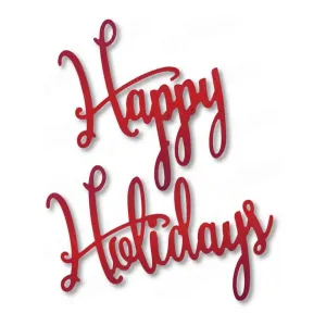 Dees Distinctively Dies Festive Happy Holidays 2.54 inch X3.32 inch*