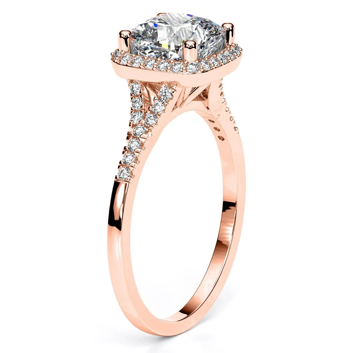 Desert Rose - Cushion Lab Diamond Engagement Ring (IGI Certified)