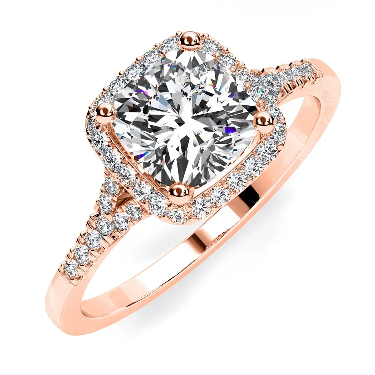 Desert Rose - Cushion Lab Diamond Engagement Ring (IGI Certified)