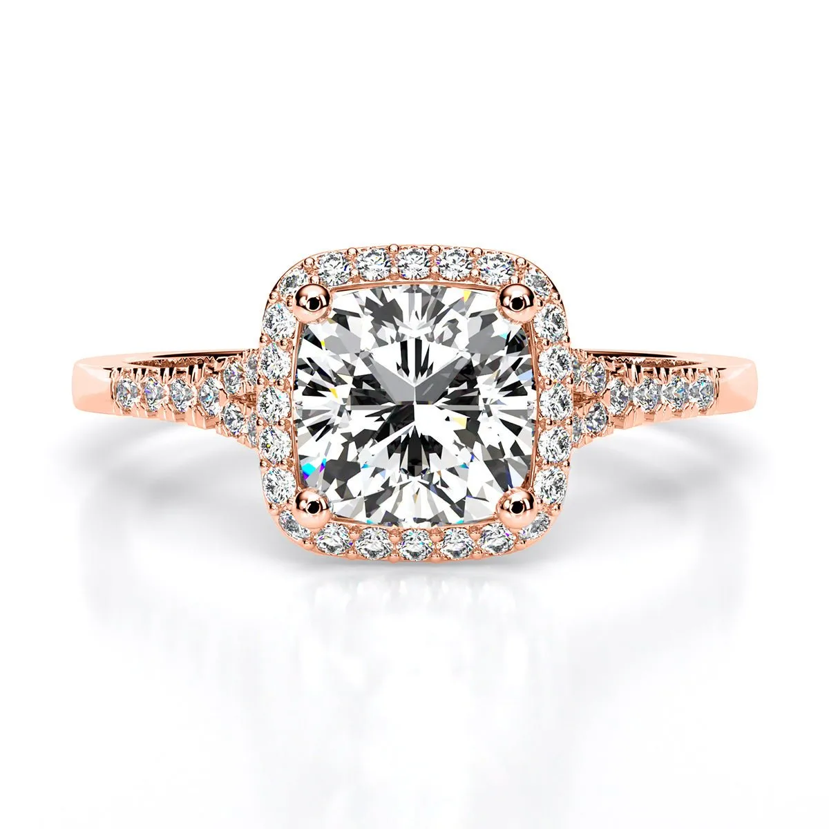 Desert Rose - Cushion Lab Diamond Engagement Ring (IGI Certified)