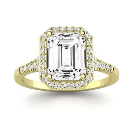 Desert Rose - Emerald Moissanite Bridal Set
