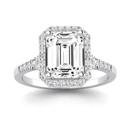 Desert Rose - Emerald Moissanite Bridal Set