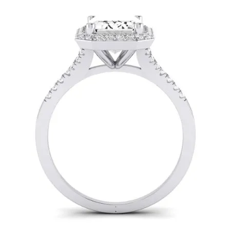 Desert Rose - Emerald Moissanite Bridal Set