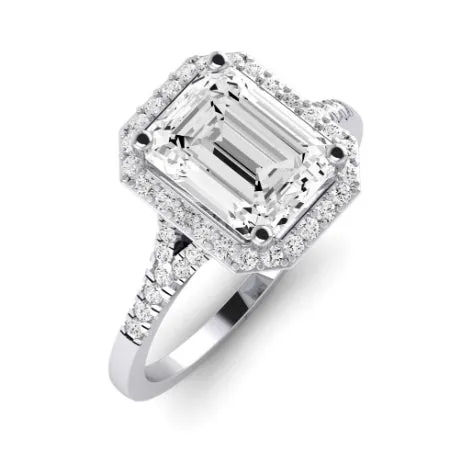 Desert Rose - Emerald Moissanite Bridal Set