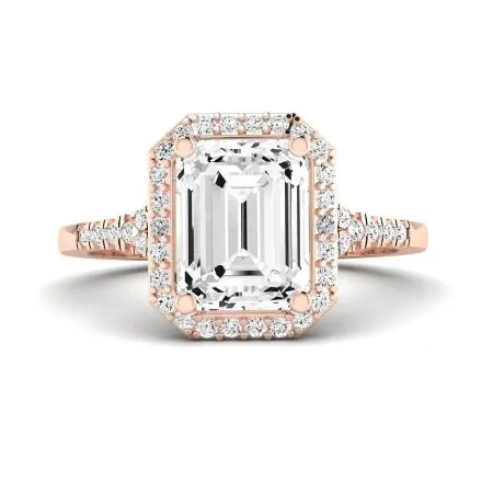 Desert Rose - Emerald Moissanite Bridal Set