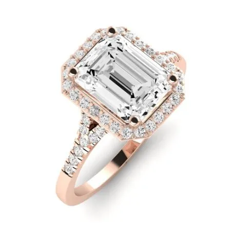 Desert Rose - Emerald Moissanite Bridal Set