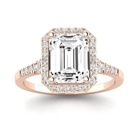 Desert Rose - Emerald Moissanite Bridal Set