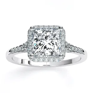 Desert Rose - Princess Moissanite Engagement Ring