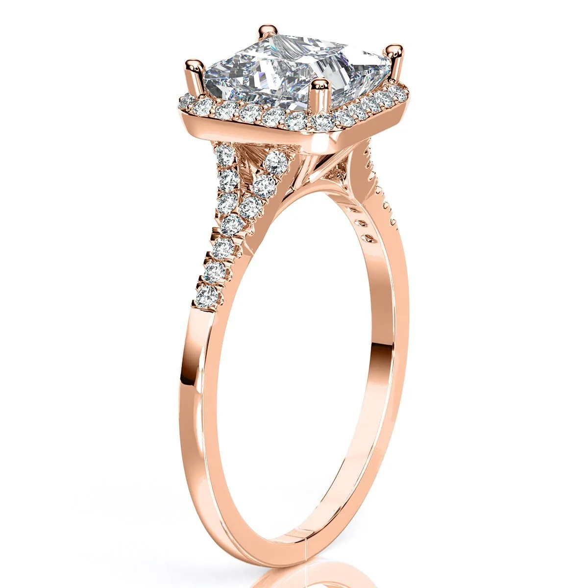 Desert Rose - Princess Moissanite Engagement Ring