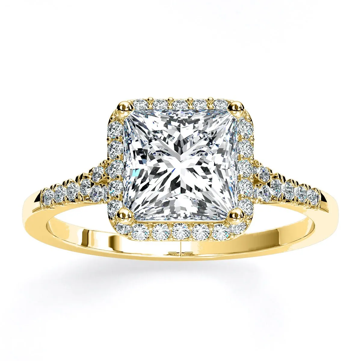Desert Rose - Princess Moissanite Engagement Ring