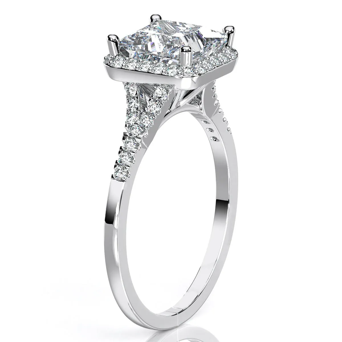Desert Rose - Princess Moissanite Engagement Ring