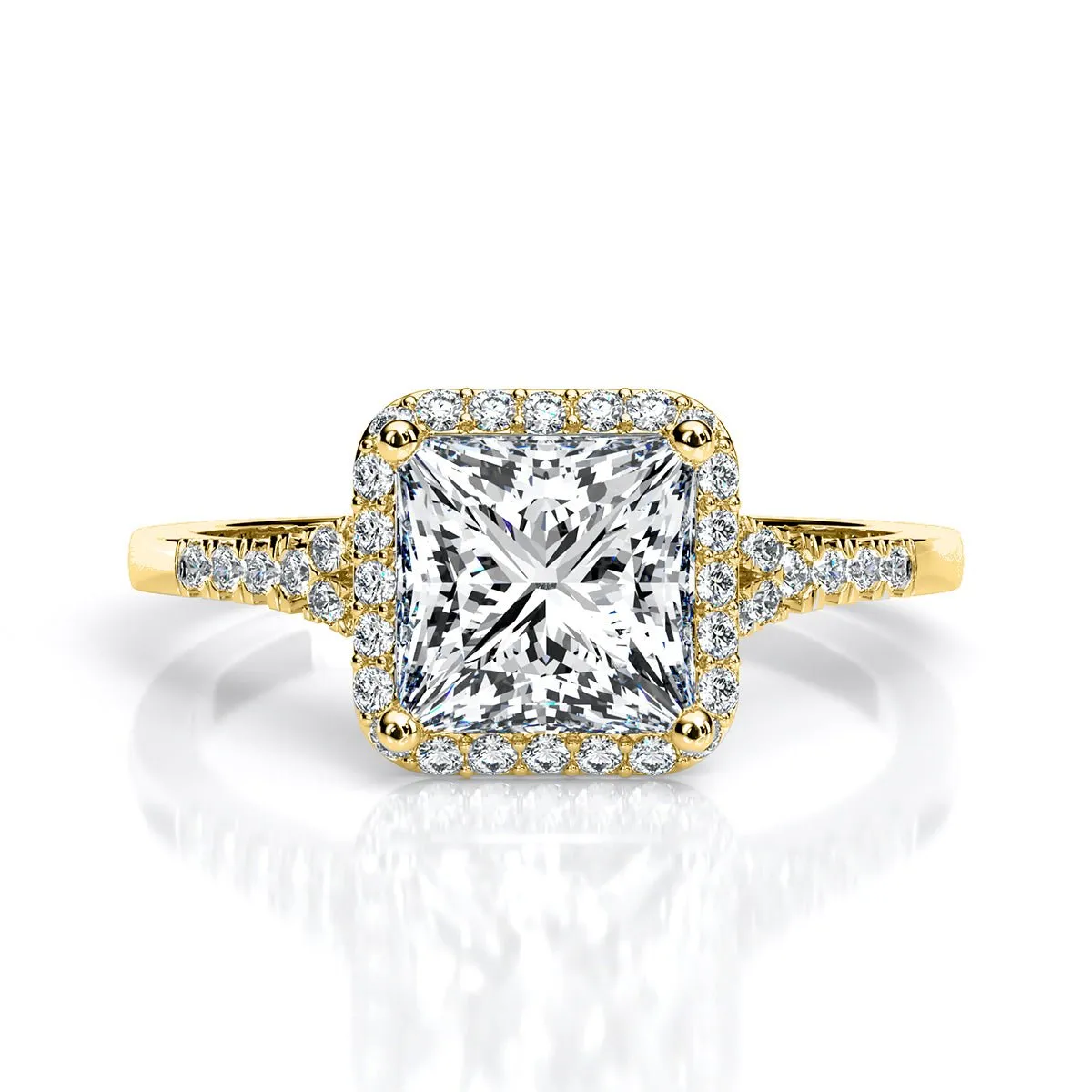Desert Rose - Princess Moissanite Engagement Ring