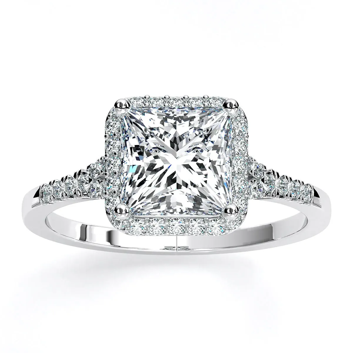 Desert Rose - Princess Moissanite Engagement Ring