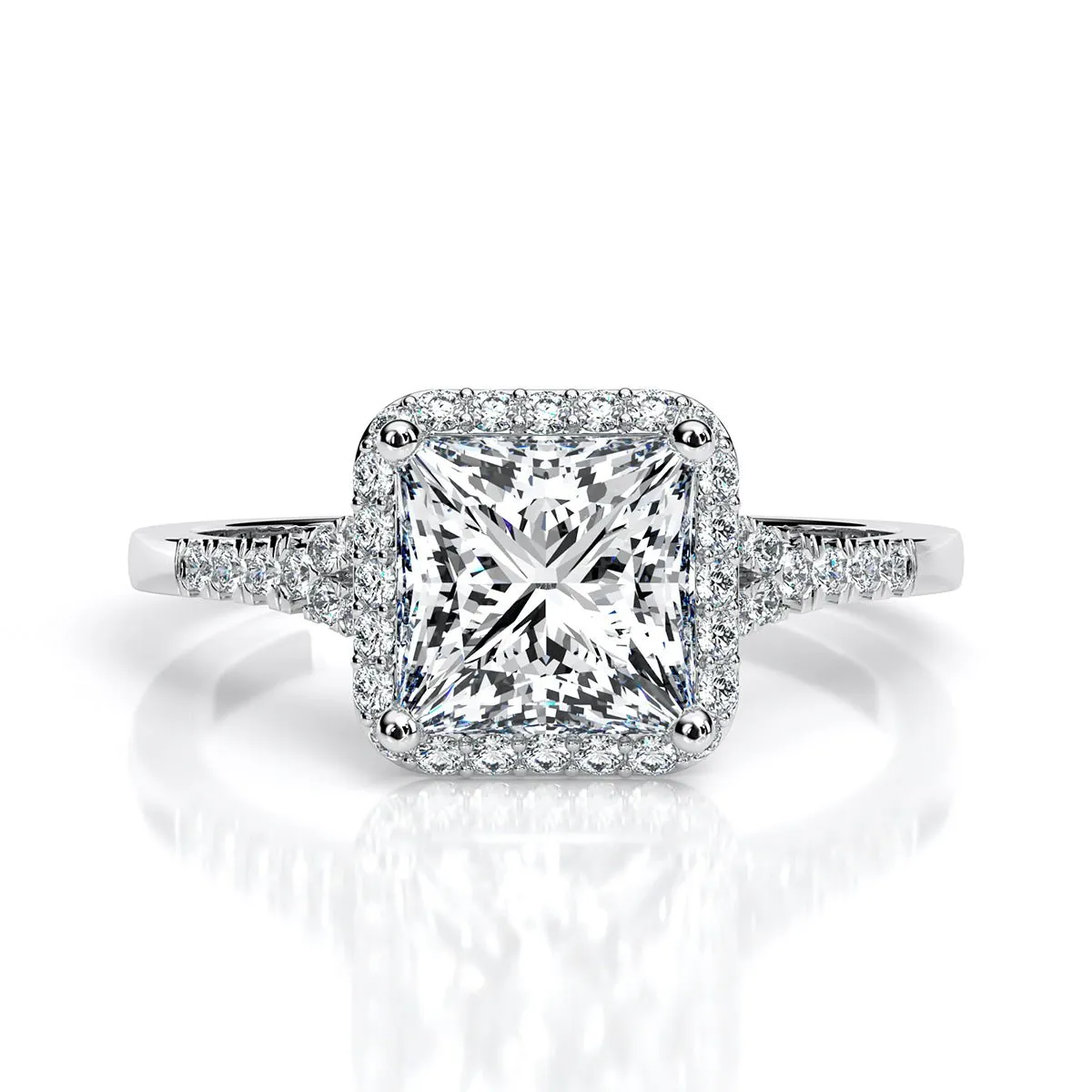 Desert Rose - Princess Moissanite Engagement Ring