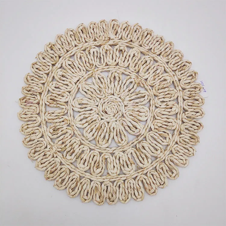 Dining Table Mat Corn Husk Straw Place  Insulation Mats