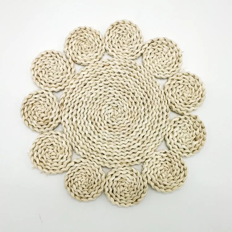 Dining Table Mat Corn Husk Straw Place  Insulation Mats
