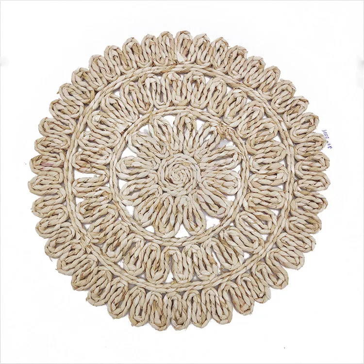 Dining Table Mat Corn Husk Straw Place  Insulation Mats