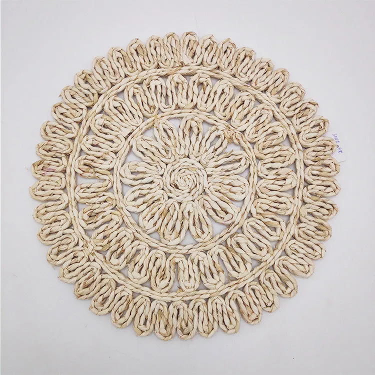 Dining Table Mat Corn Husk Straw Place  Insulation Mats