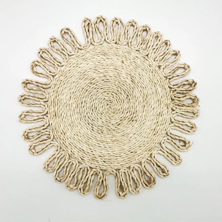 Dining Table Mat Corn Husk Straw Place  Insulation Mats