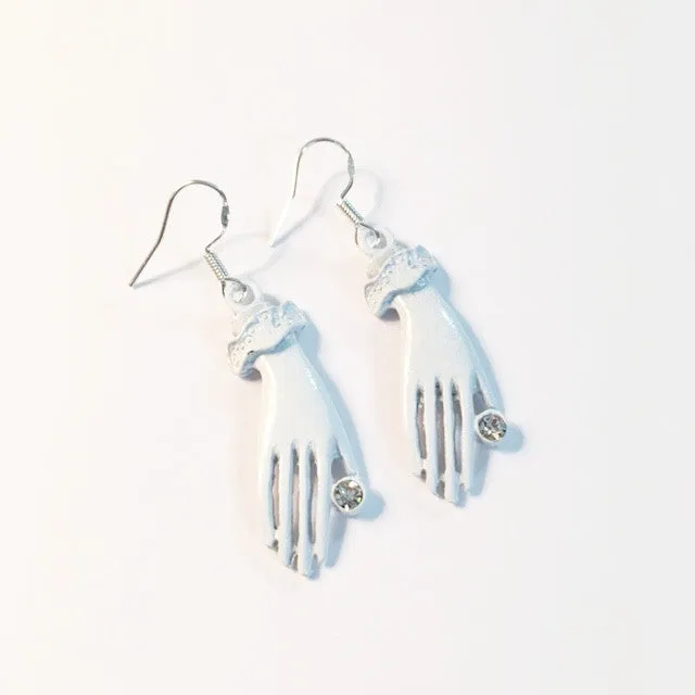 Earrings/hand shaped/hand therapy jewelry