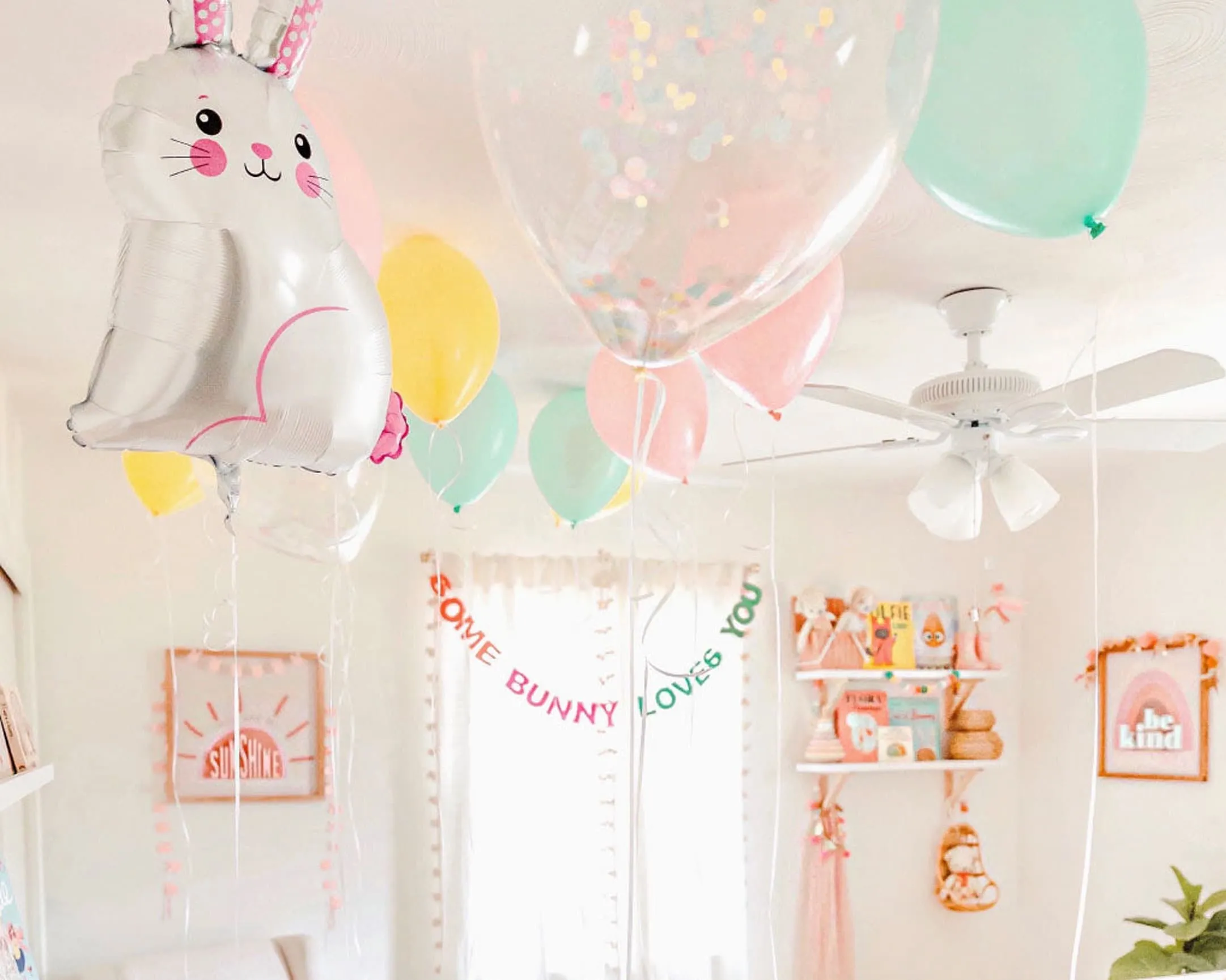 Easter Pastel Style Balloon Garland DIY Kit w/ Bunny Balloon