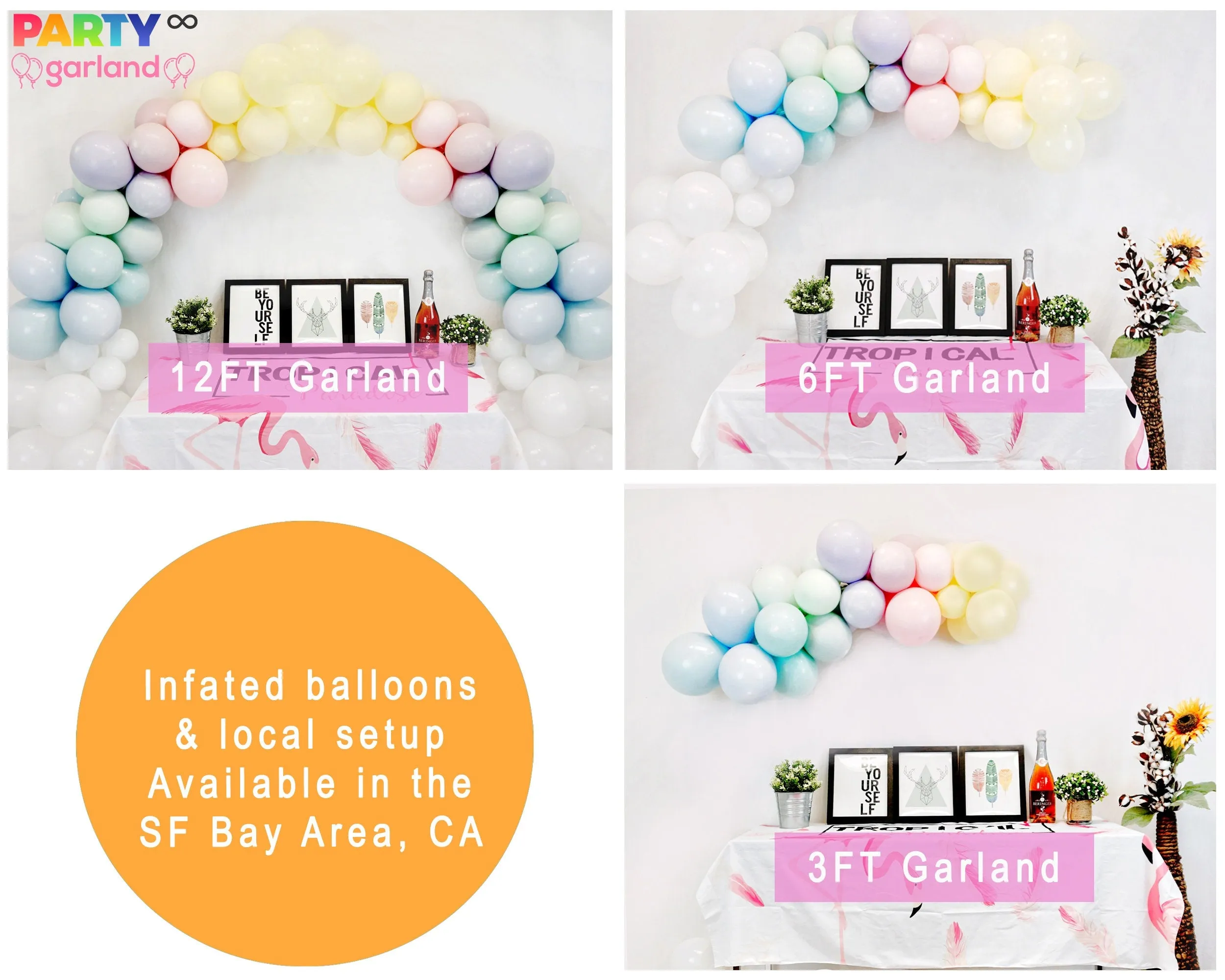 Easter Pastel Style Balloon Garland DIY Kit w/ Bunny Balloon