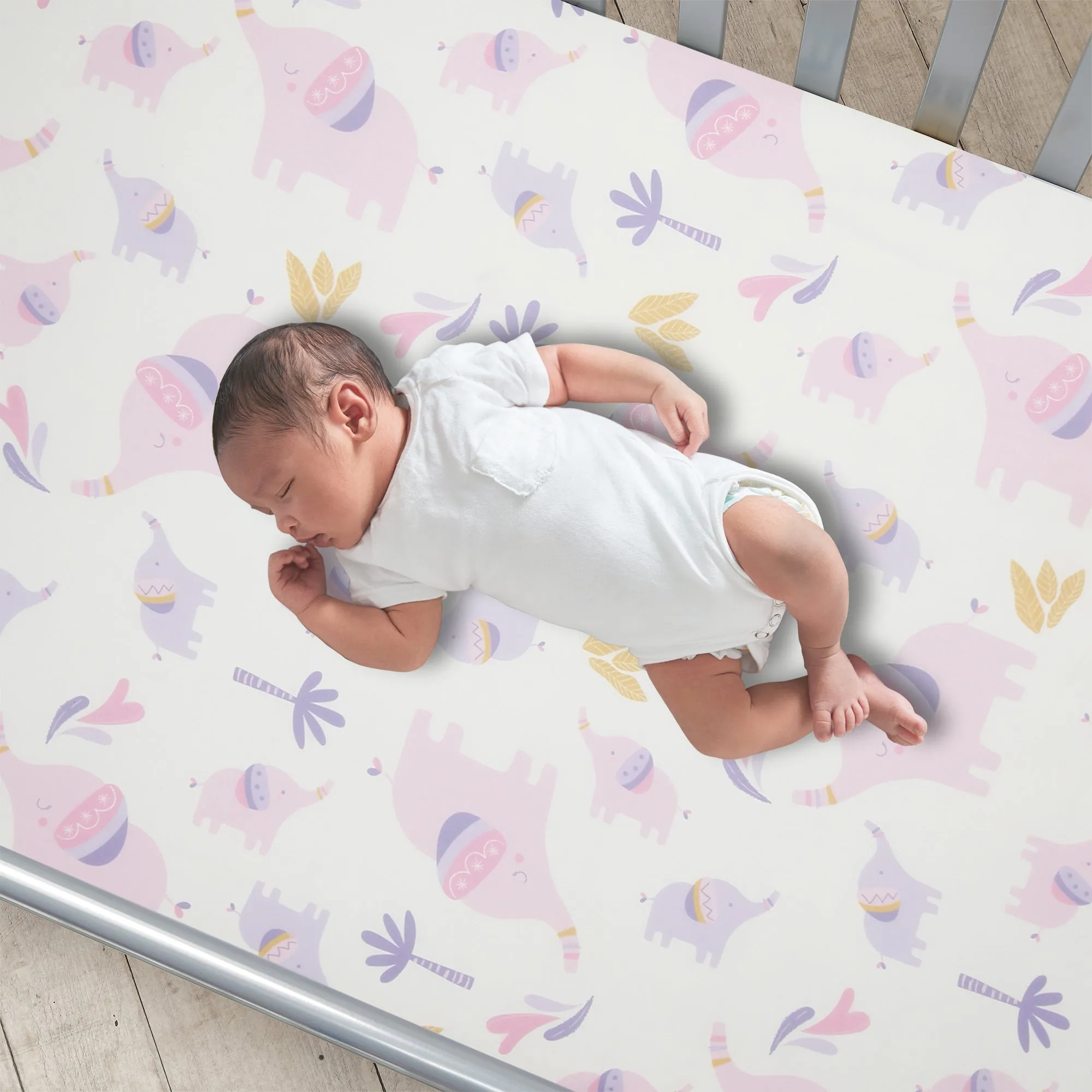 Elephant Dreams 5-piece Crib Bedding Set