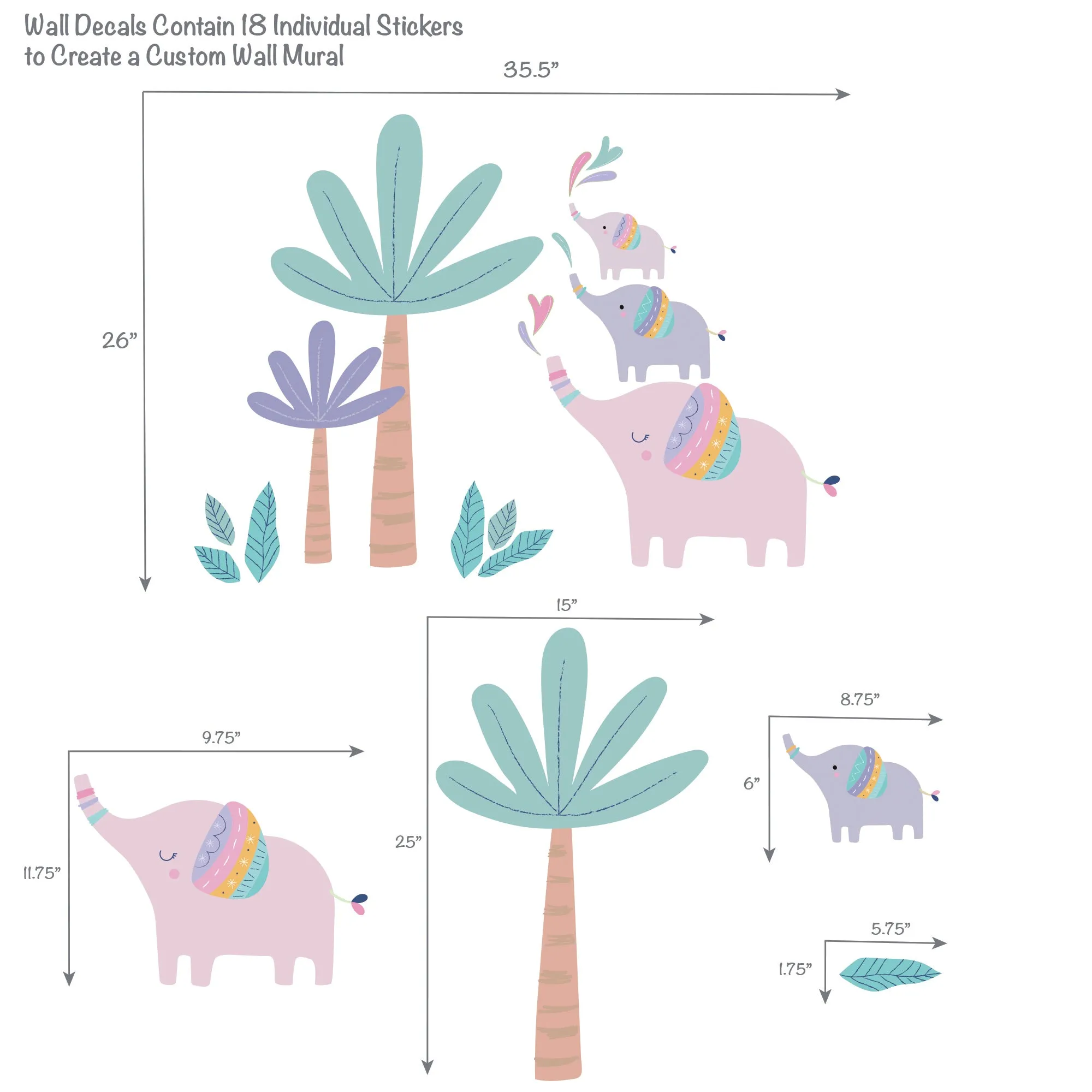 Elephant Dreams 5-piece Crib Bedding Set