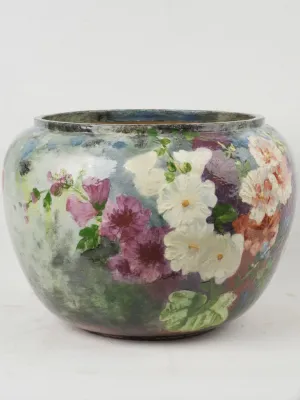 Exceptional & Rare Very Large Montigny-sur-Loing Impressionist Planter - Late 19th Century 17"
