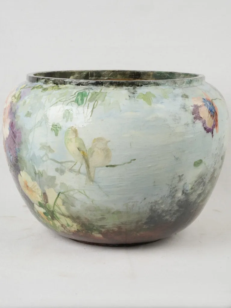 Exceptional & Rare Very Large Montigny-sur-Loing Impressionist Planter - Late 19th Century 17"
