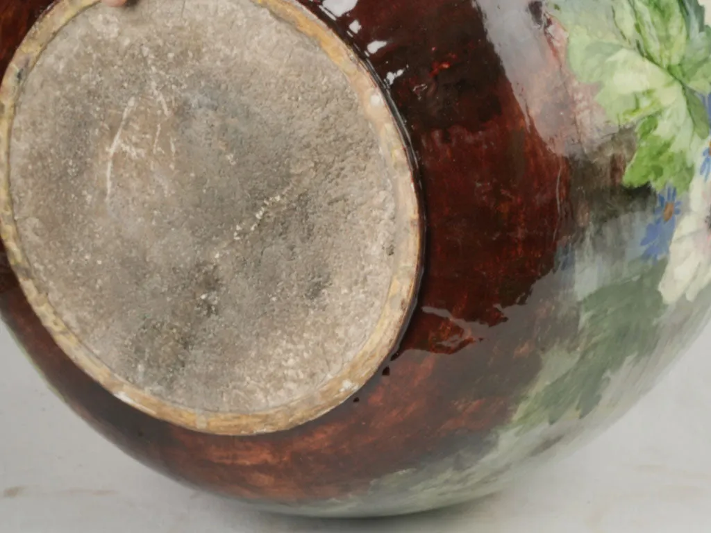 Exceptional & Rare Very Large Montigny-sur-Loing Impressionist Planter - Late 19th Century 17"