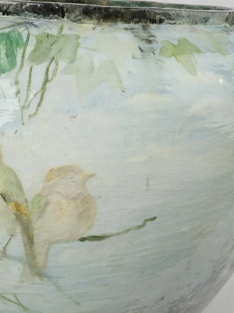Exceptional & Rare Very Large Montigny-sur-Loing Impressionist Planter - Late 19th Century 17"
