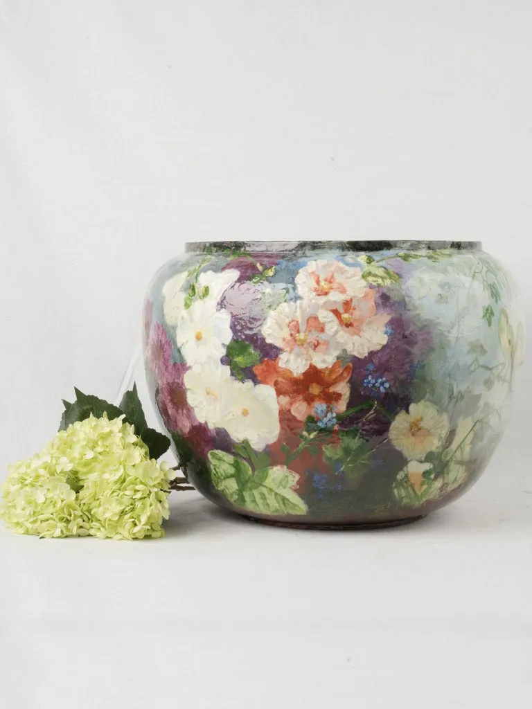 Exceptional & Rare Very Large Montigny-sur-Loing Impressionist Planter - Late 19th Century 17"