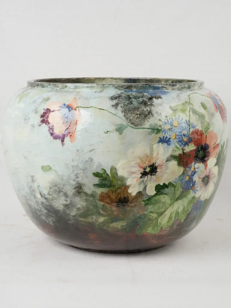Exceptional & Rare Very Large Montigny-sur-Loing Impressionist Planter - Late 19th Century 17"