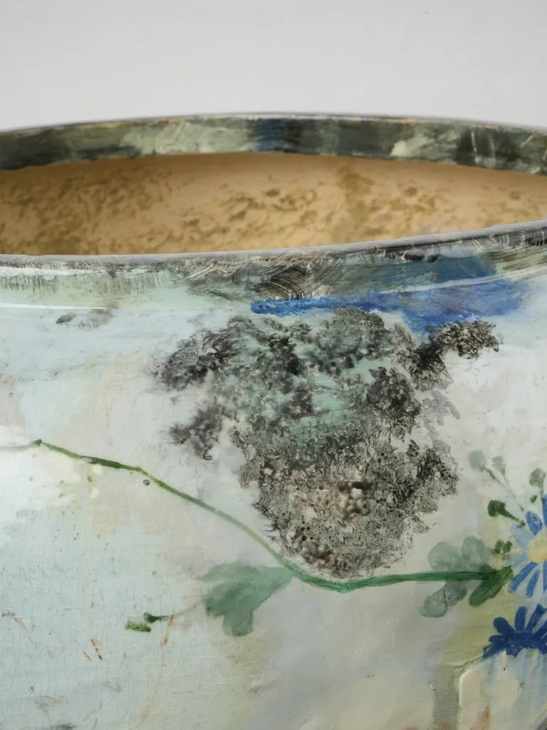 Exceptional & Rare Very Large Montigny-sur-Loing Impressionist Planter - Late 19th Century 17"