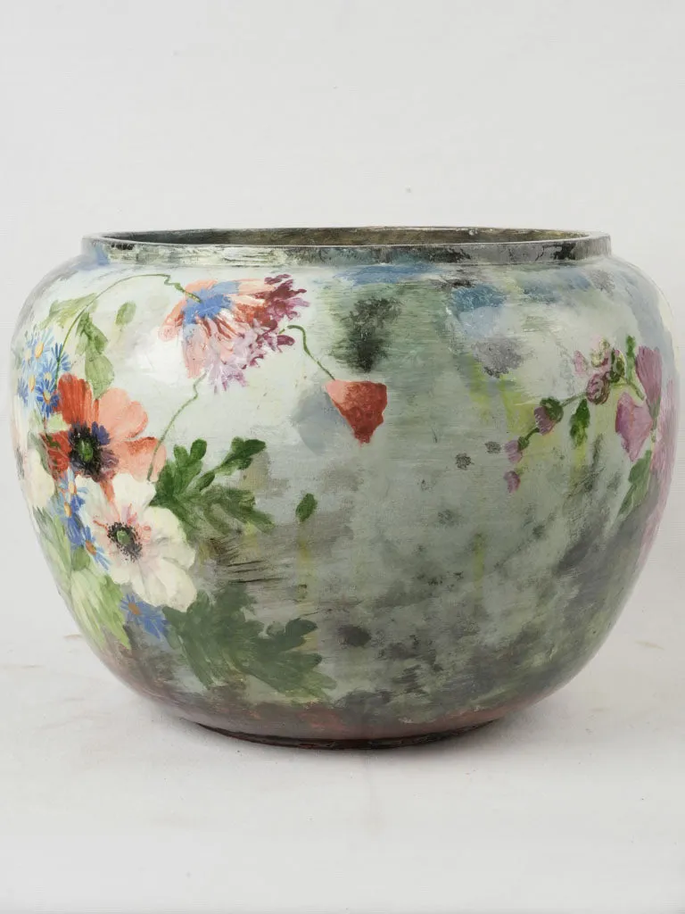 Exceptional & Rare Very Large Montigny-sur-Loing Impressionist Planter - Late 19th Century 17"