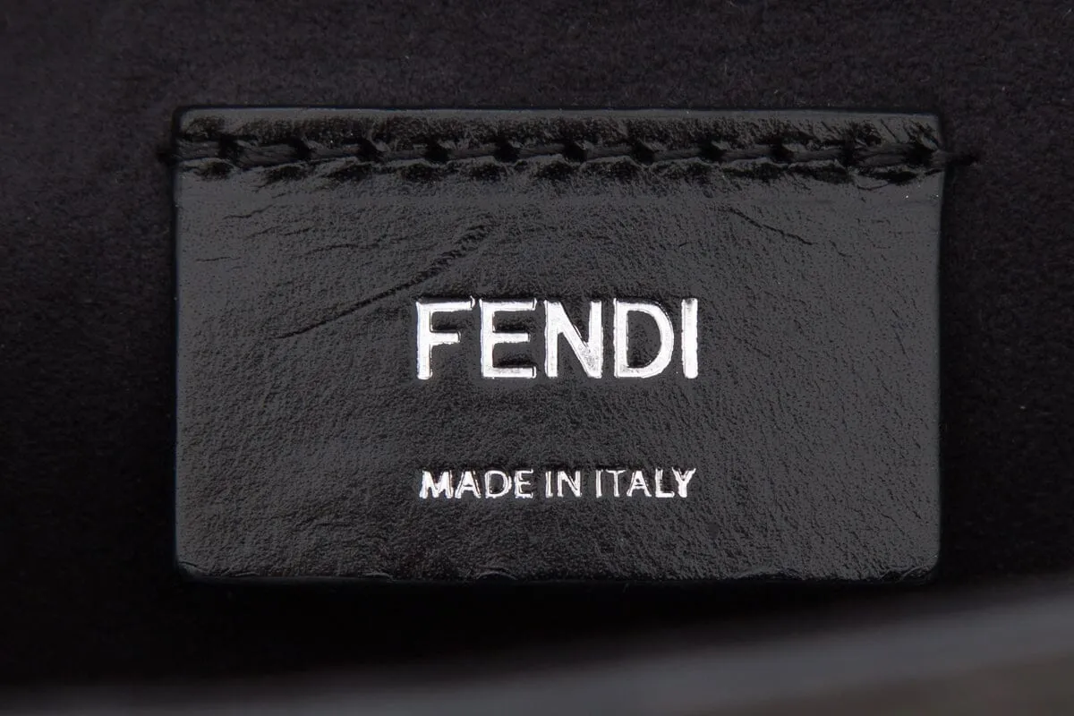 Fendi Grey Croc Calf Hair Printed Demi Jour Handbag