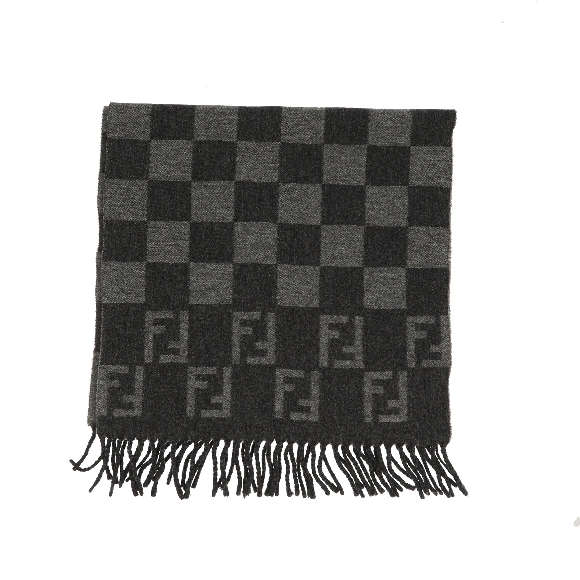 FENDI Scarf in Grey Wool