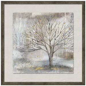 Fern Cottage Golden leaves Trees Framed