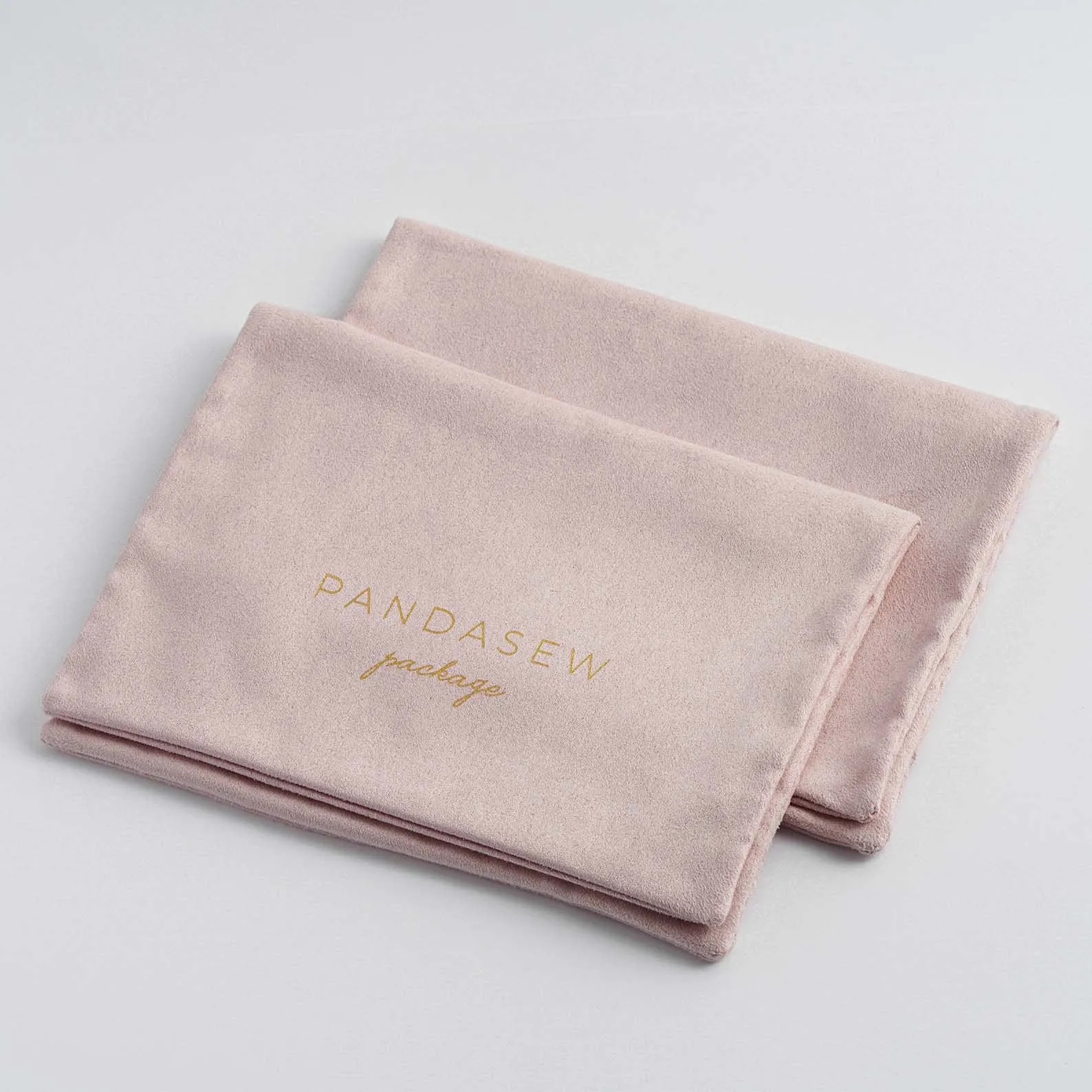 Flannel Flap Bag Envelope Double Layers Jewelry Pouch Pandasew Custom Logo 50pcs FLA-116