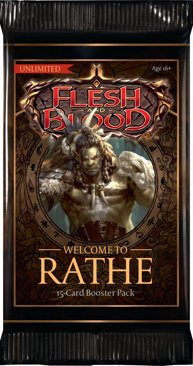 Flesh and Blood TCG: Welcome To Rathe 15-Card Booster Pack (Unlimited Edition)