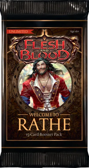 Flesh and Blood TCG: Welcome To Rathe 15-Card Booster Pack (Unlimited Edition)