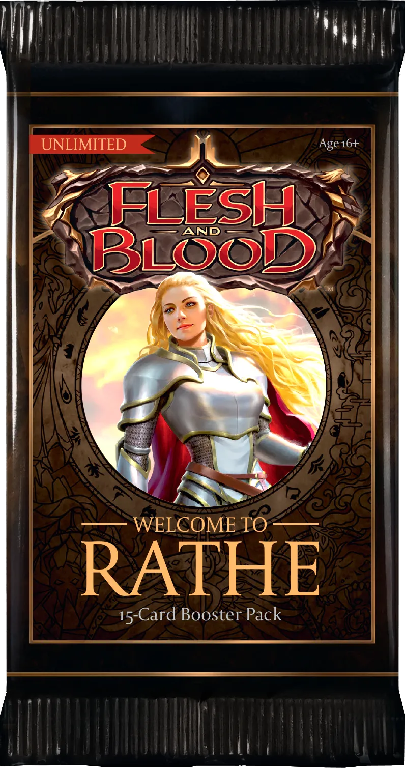 Flesh and Blood TCG: Welcome To Rathe 15-Card Booster Pack (Unlimited Edition)